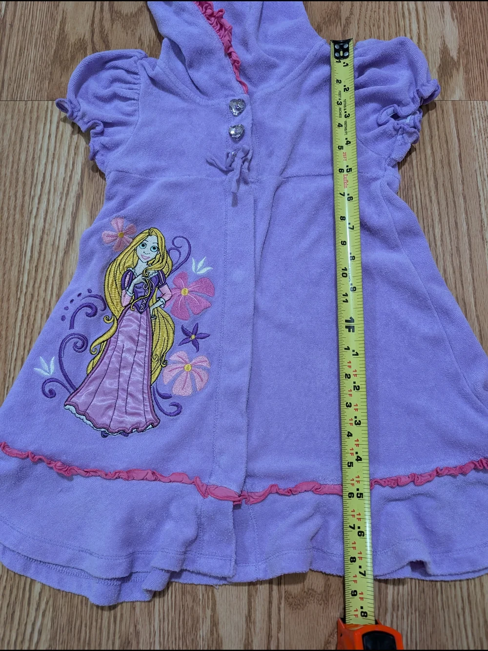 Disney Rapunzel Hooded Towel Swim Cover-up 5/6